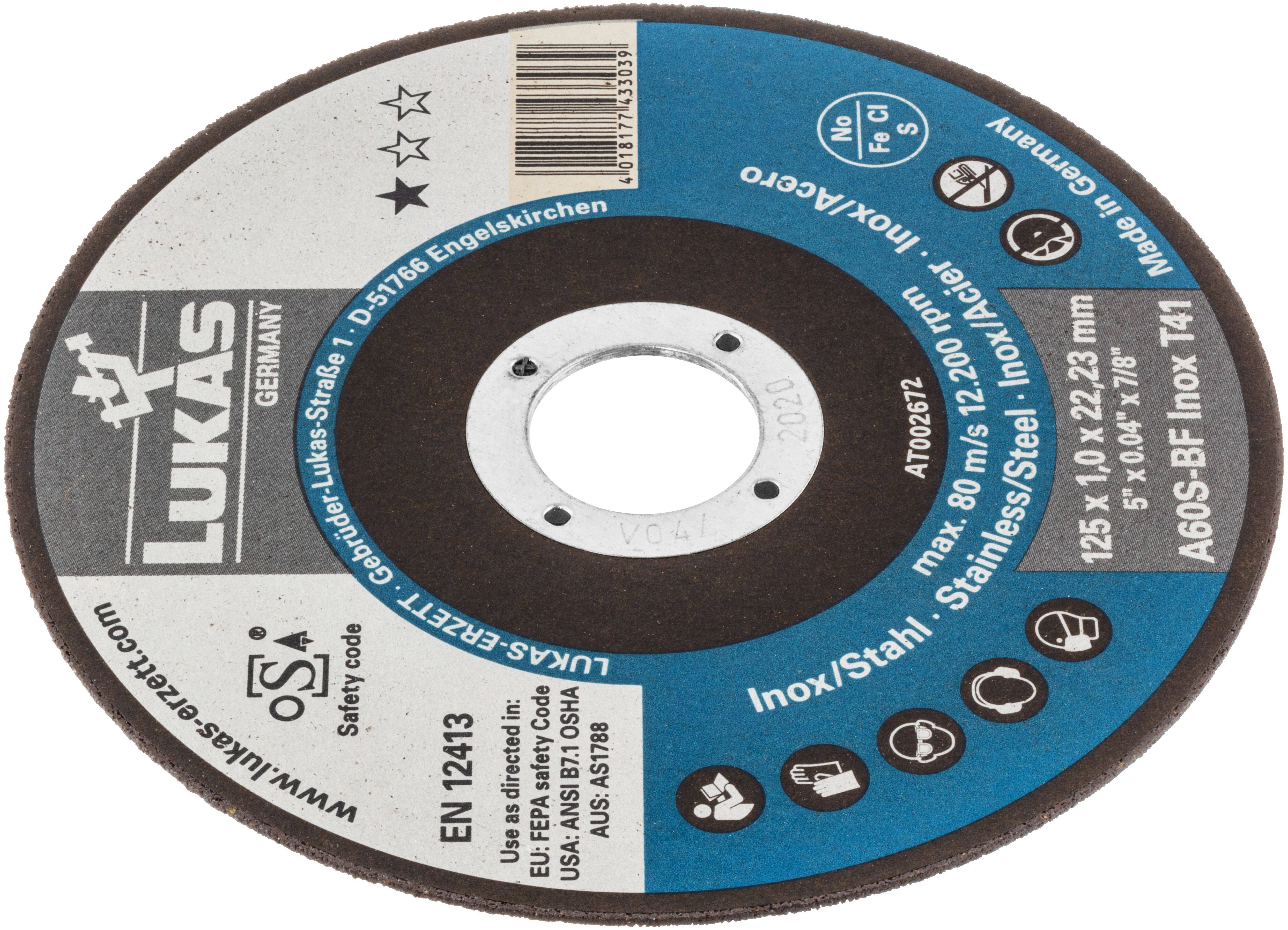 LUKAS-ERZETT T41 125 AT002672V9807010 Trennscheiben-Set 125mm 10St.