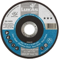 LUKAS-ERZETT T41 125x1,0x22,23 A60Z-BF AT007233V9802 Trennscheiben-Set 125mm 50St. LUKAS-ERZETT T41 125x1,0x22,23 A60Z-BF AT007233V9802 Trennscheiben-Set 125mm 50St.