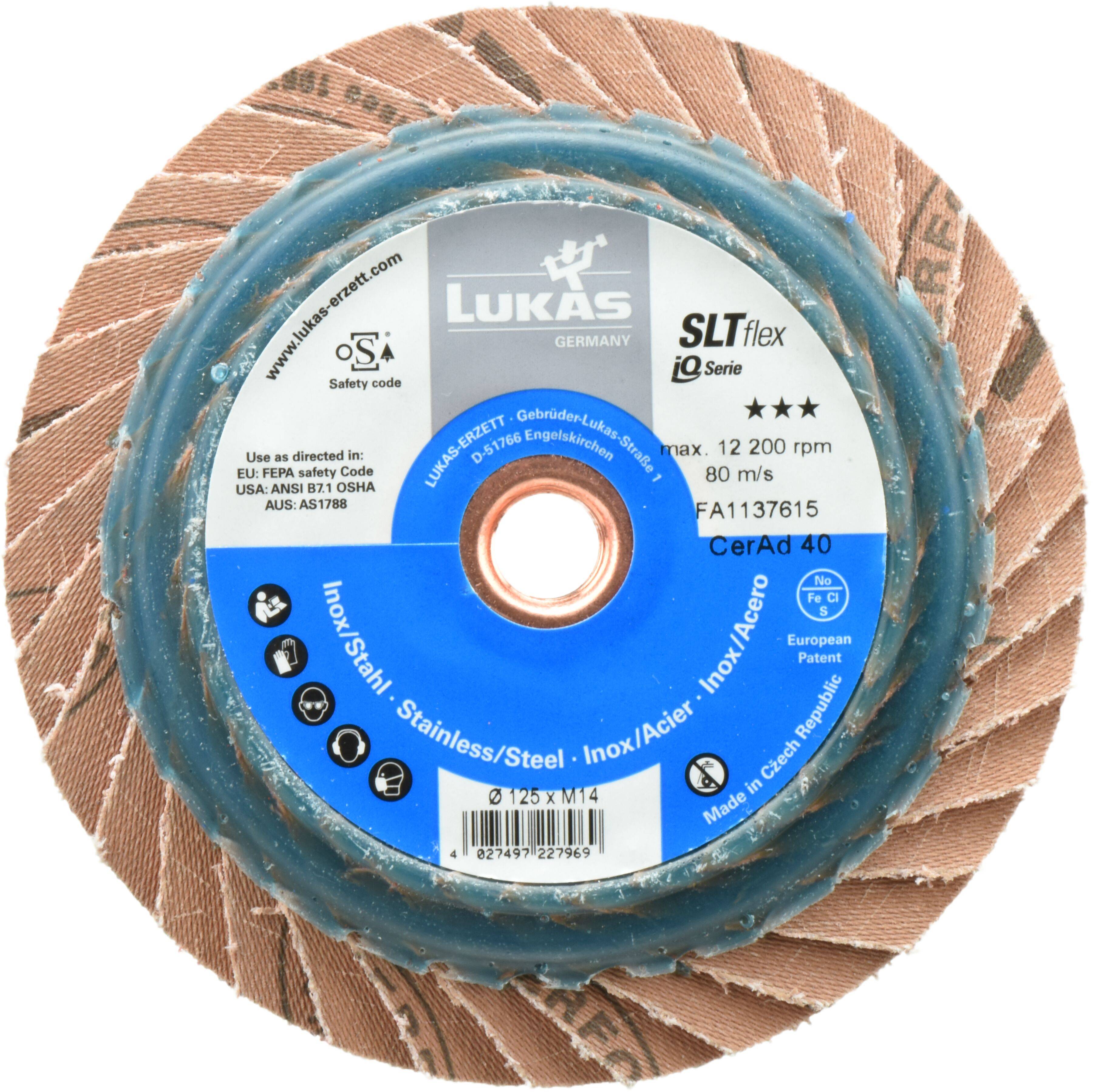 LUKAS-ERZETT A672712504066 Fächerschleifscheibe Durchmesser 125mm Körnung (num)=40 10St.