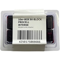 PROCELL E-Block 9V 9V Block-Batterie Alkali-Mangan 628 mAh 9V 10St. PROCELL E-Block 9V 9V Block-Batterie Alkali-Mangan 628 mAh 9V 10St.