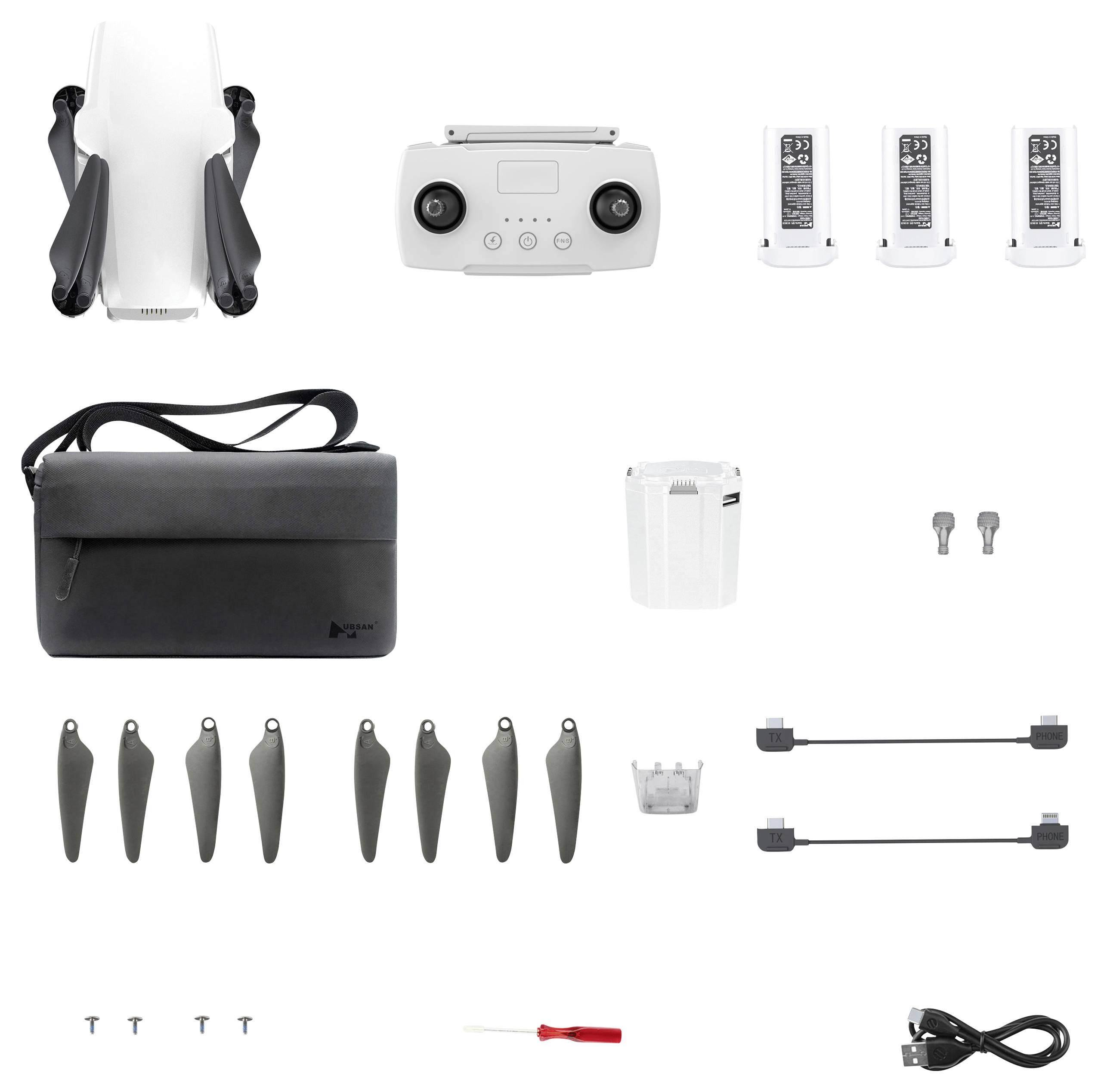 Hubsan Zino Mini Pro-2025 Quadrocopter RtF Kameraflug Weiß (matt)