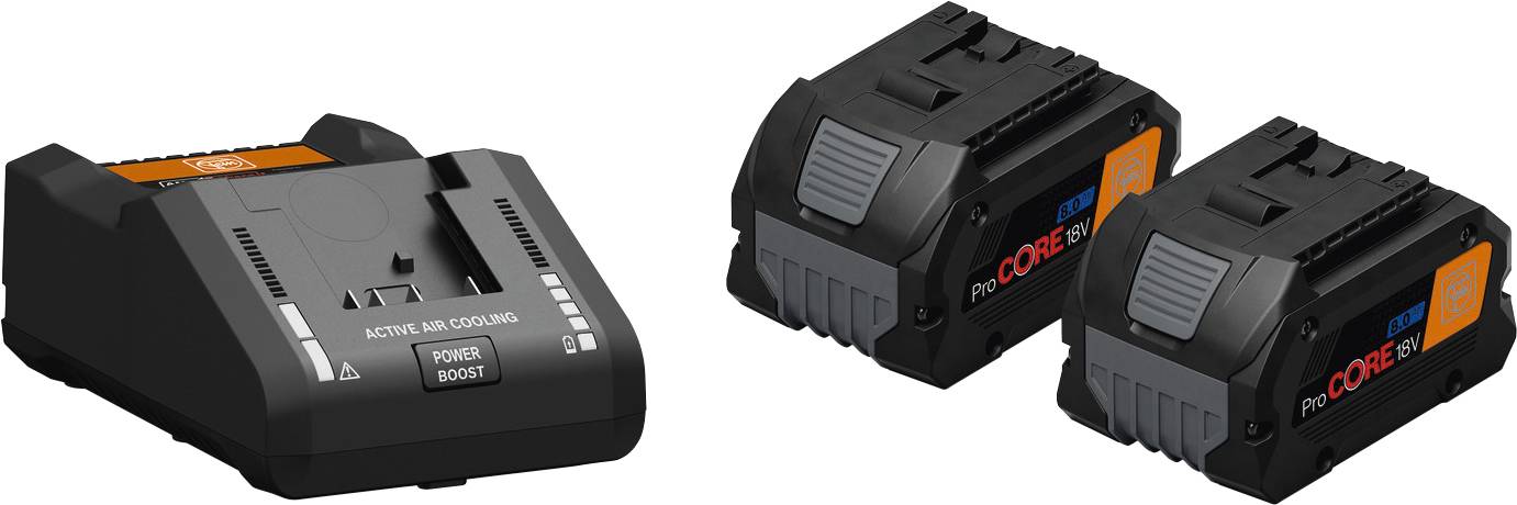 Ein schwarzes Batterieladegerät mit der Aufschrift 