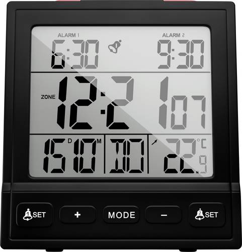 Mebus 25581 Wecker Schwarz Alarmzeiten 2 2 Timerzeiten