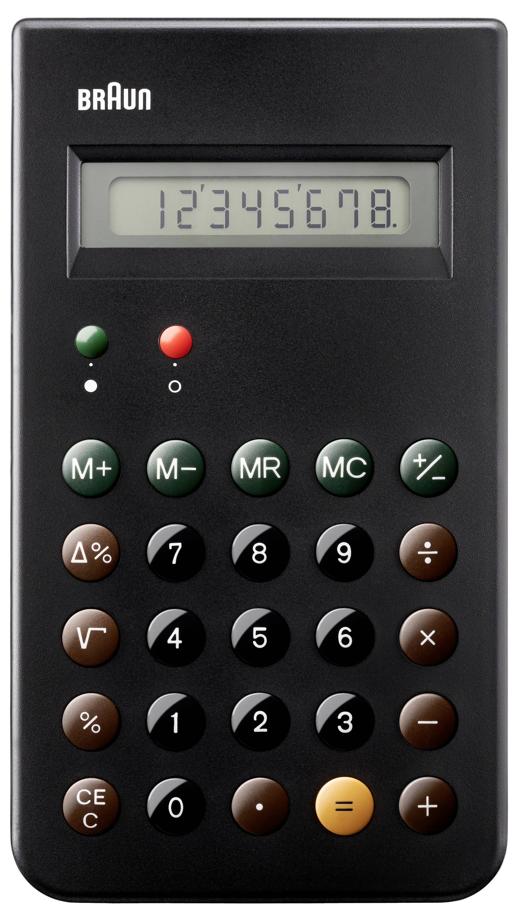 Ein Braun-Rechner, der die Zahlen '12345678' anzeigt.