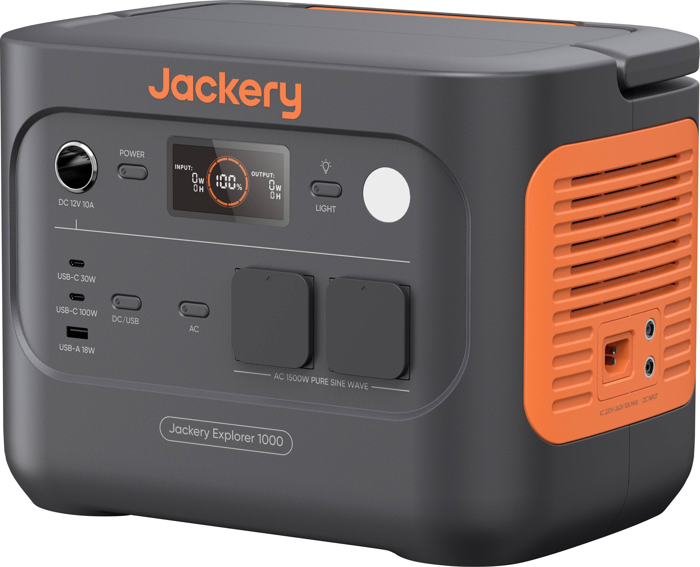 Jackery Explorer 1000 v2 Powerstation LiFePO 4 USB-A, USB-C® Schwarz/Orange