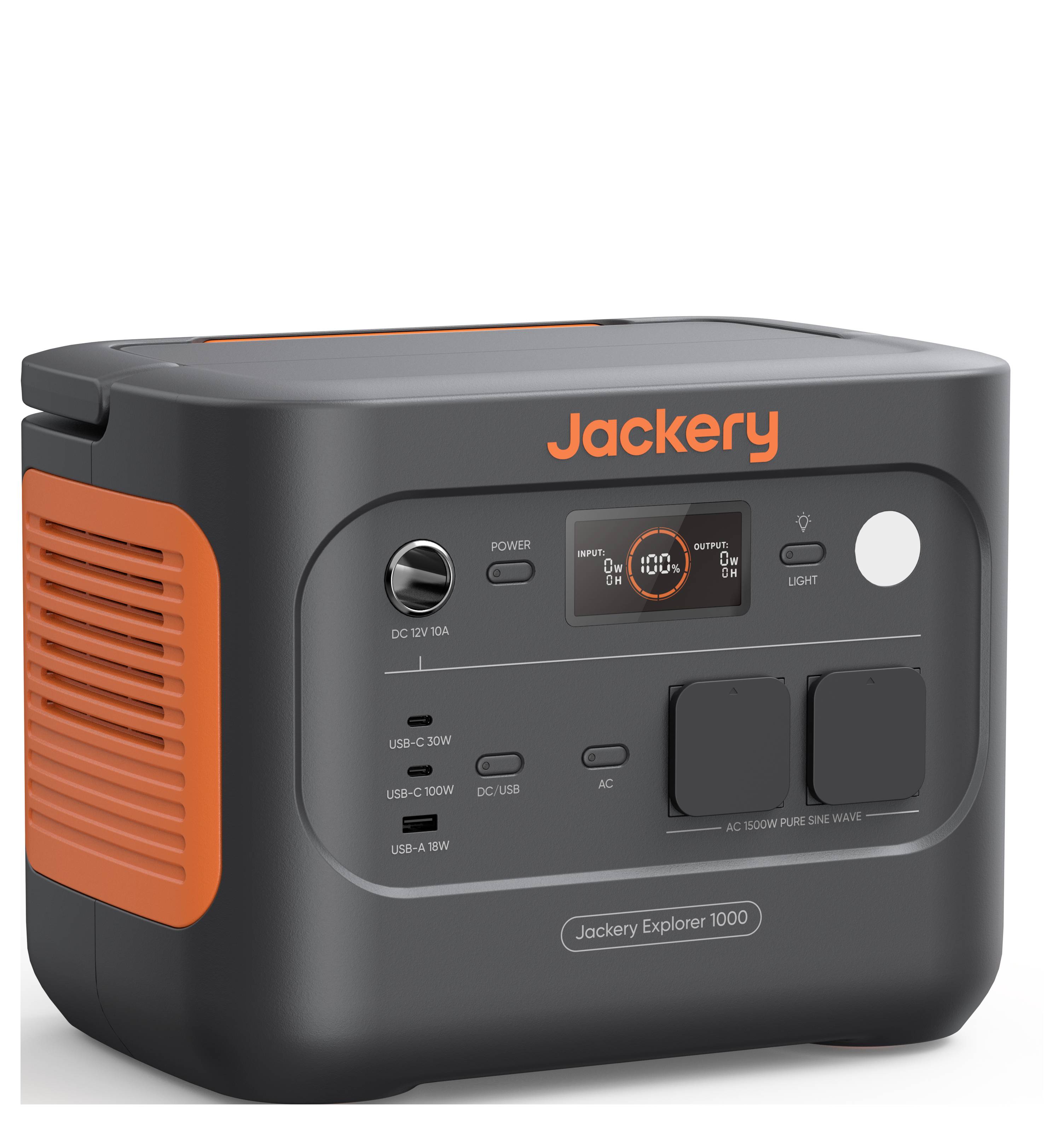 Jackery Explorer 1000 v2 Powerstation LiFePO 4 USB-A, USB-C® Schwarz/Orange