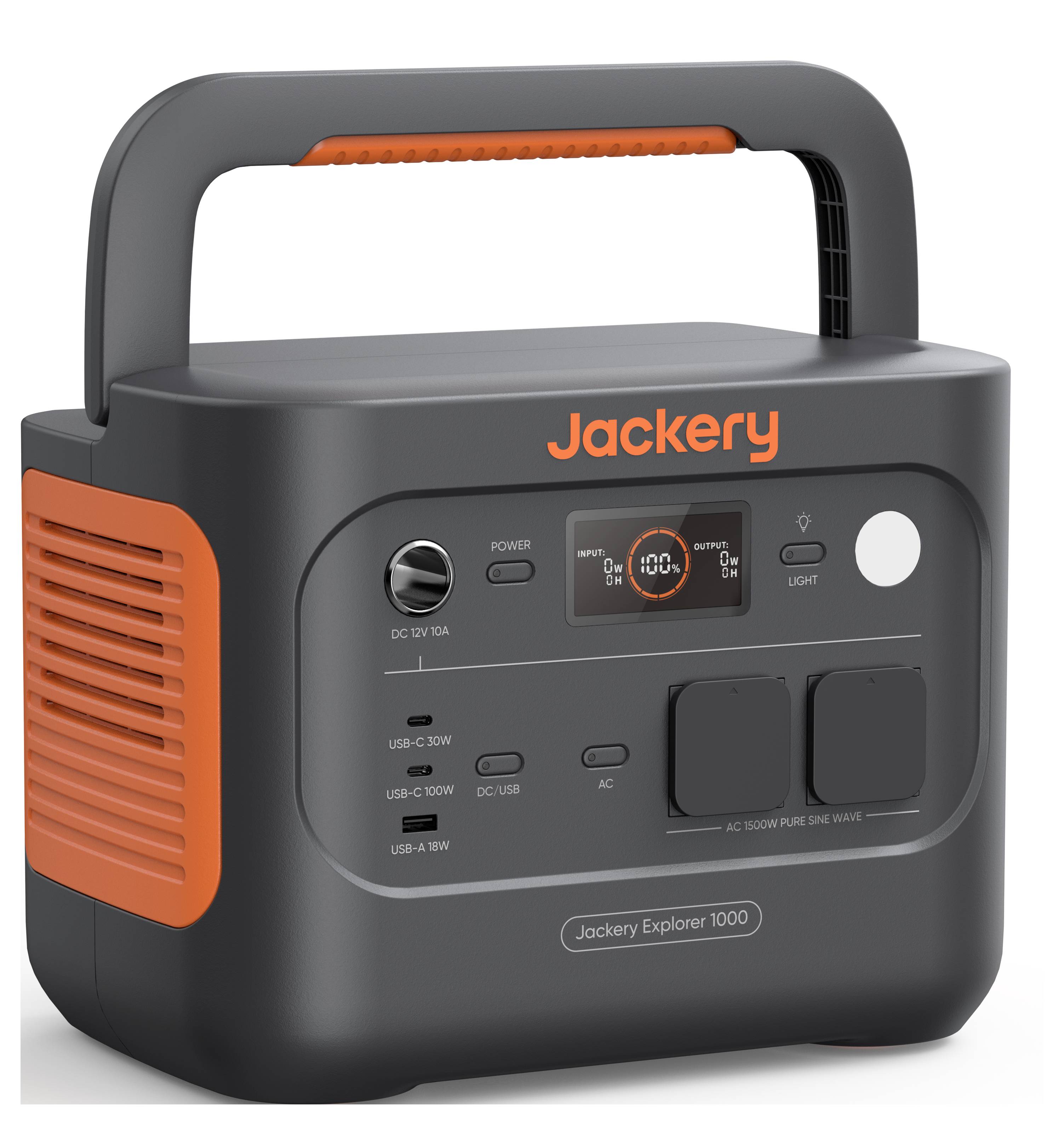 Jackery Explorer 1000 v2 Powerstation LiFePO 4 USB-A, USB-C® Schwarz/Orange