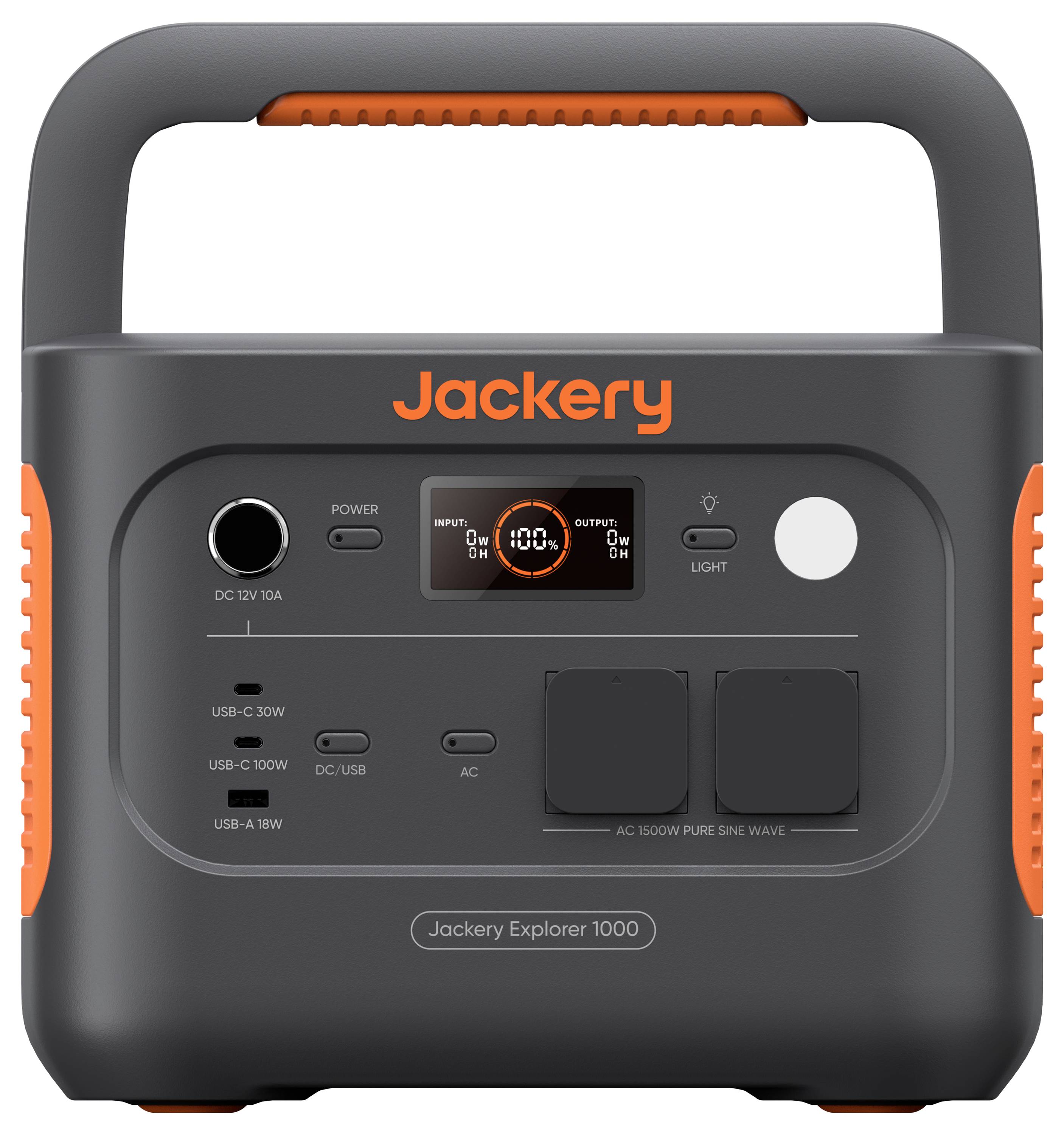 Jackery Explorer 1000 v2 Powerstation LiFePO 4 USB-A, USB-C® Schwarz/Orange