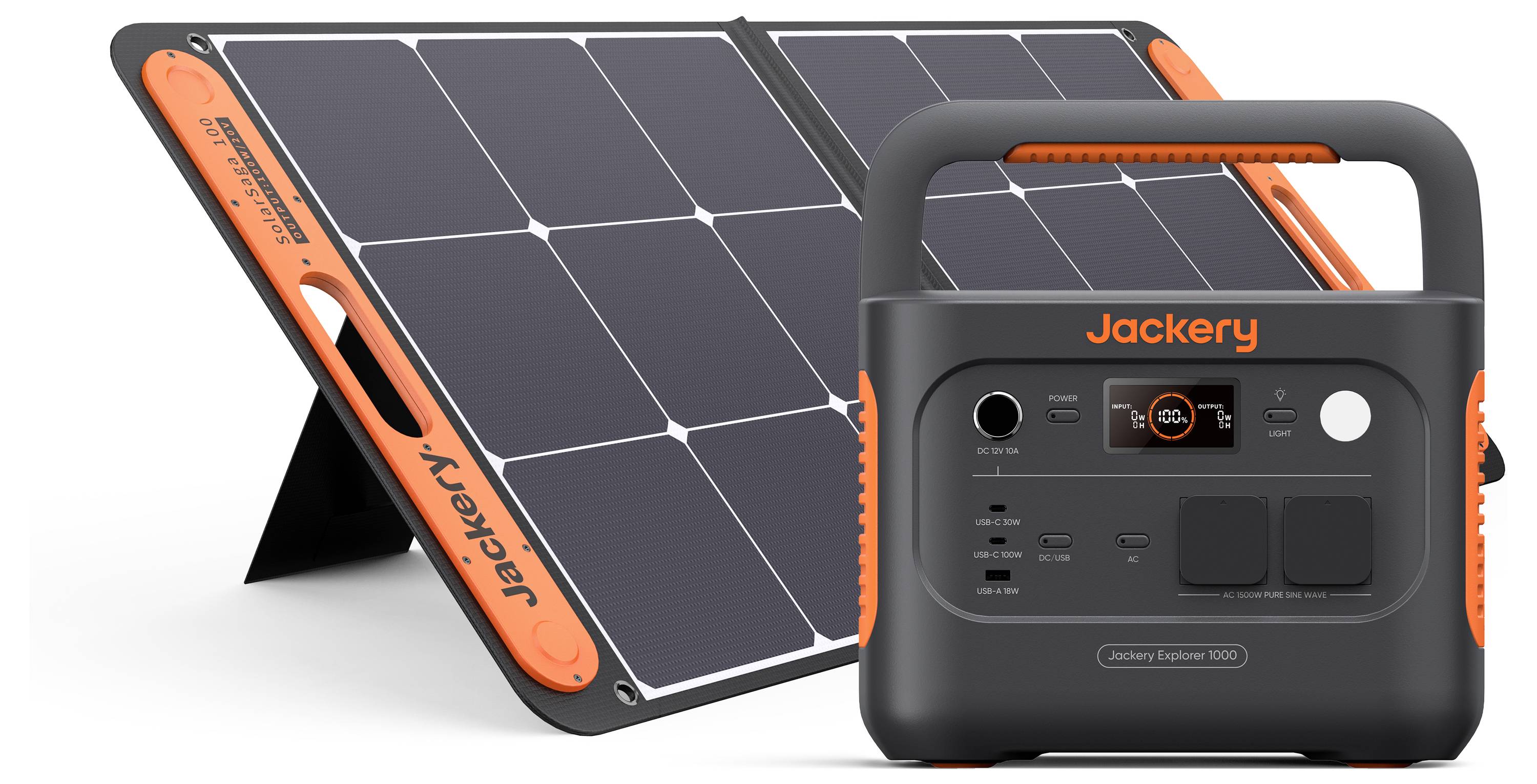 Jackery Explorer 1000 v2 Powerstation LiFePO 4 USB-A, USB-C® Schwarz/Orange