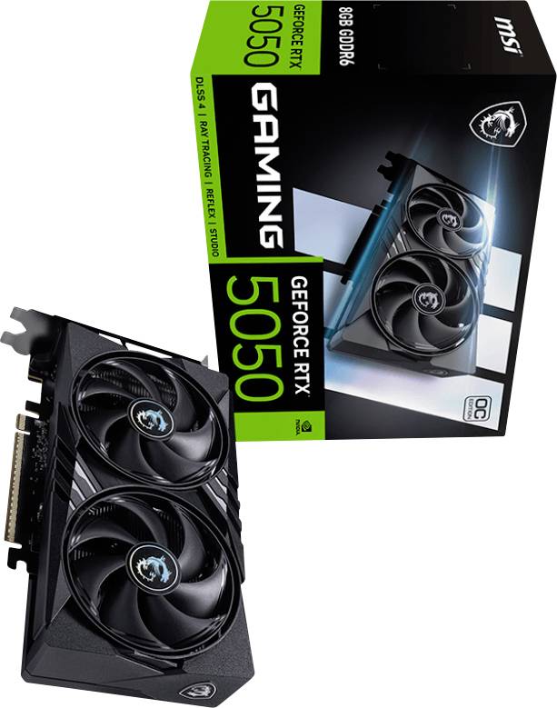 MSI Grafikkarte Nvidia GeForce RTX 5050 GeForce RTX™ 5050 8G GAMING OC 8GB GDDR6-VRAM PCIe HDMI®, DisplayPort