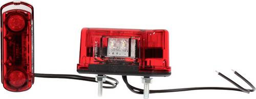 WAS Kennzeichenleuchte Offene Kabelenden hinten 12 V/DC, 24 V/DC