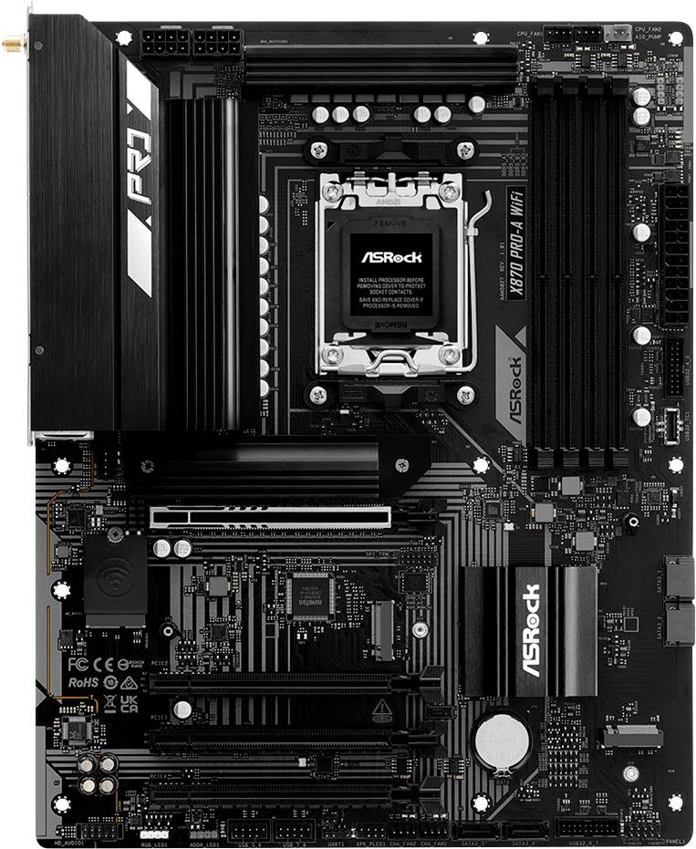 ASRock 90-MXBT60-A0UAYZ Mainboard Sockel (PC) AMD® AM5 Formfaktor (Details) ATX Mainboard-Chipsatz AMD® X870