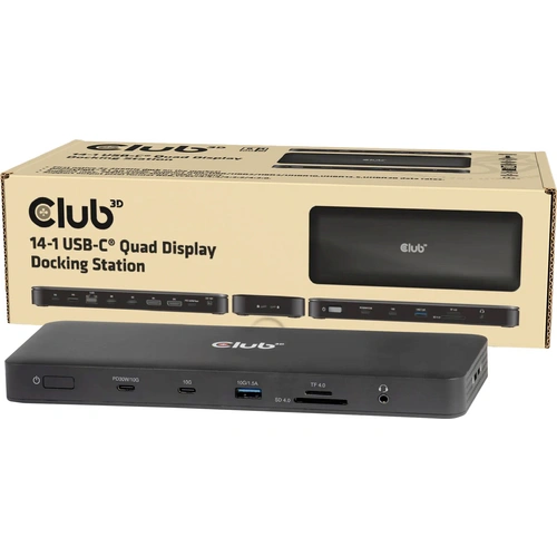 Club3D USB-C® Dockingstation CSV-2540 integrierter Kartenleser, USB-C® Power Delivery Club3D USB-C® Dockingstation CSV-2540 integrierter Kartenleser, USB-C® Power Delivery