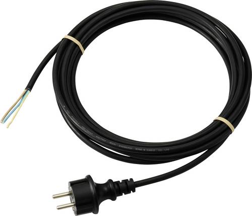 Sygonix SY-6887476 Strom Anschlusskabel Schwarz 5 m
