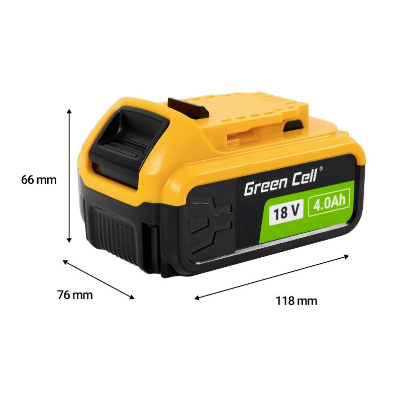 Green Cell GC-PTDW18V4 DCB184 Werkzeug-Akku 18V 4.0Ah Li-Ion