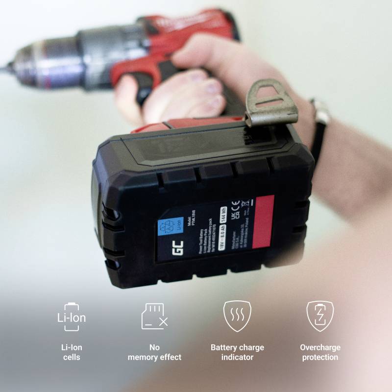 Green Cell GC-PTML12V6 B6 4932451395 Werkzeug-Akku 12V 6Ah Li-Ion