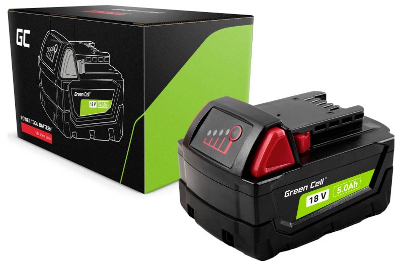 Green Cell GC-PTML18V5 M18 B5 4932430483 Werkzeug-Akku 18V 5.0Ah Li-Ion