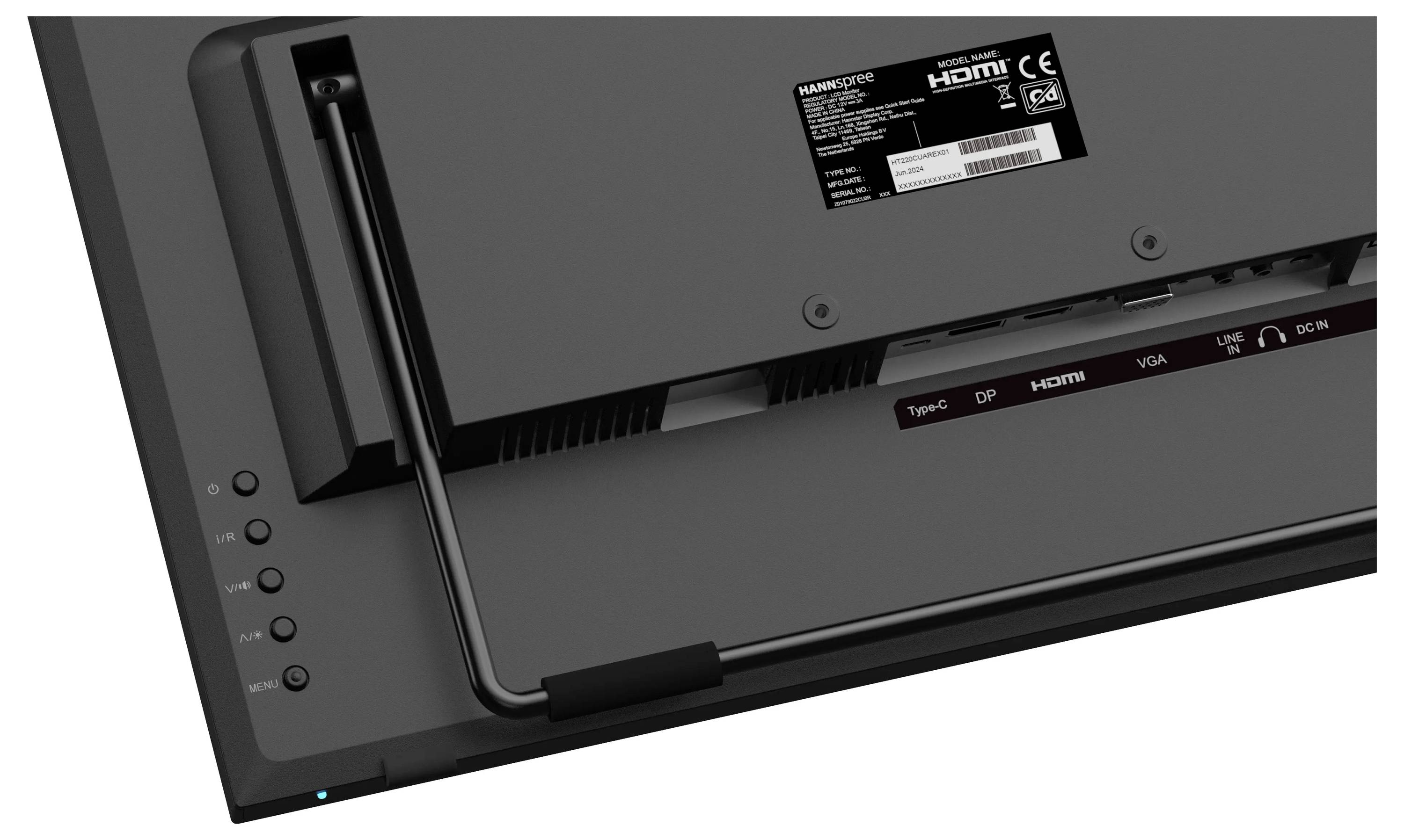 Hannspree HT220CUA LED-Monitor EEK E (A - G) 54.4 cm (21.4 Zoll) 1920 x 1080 Pixel 16:9 6 ms DisplayPort, HDMI®, VGA, USB-A (USB 3.0), USB-B, Kopfh