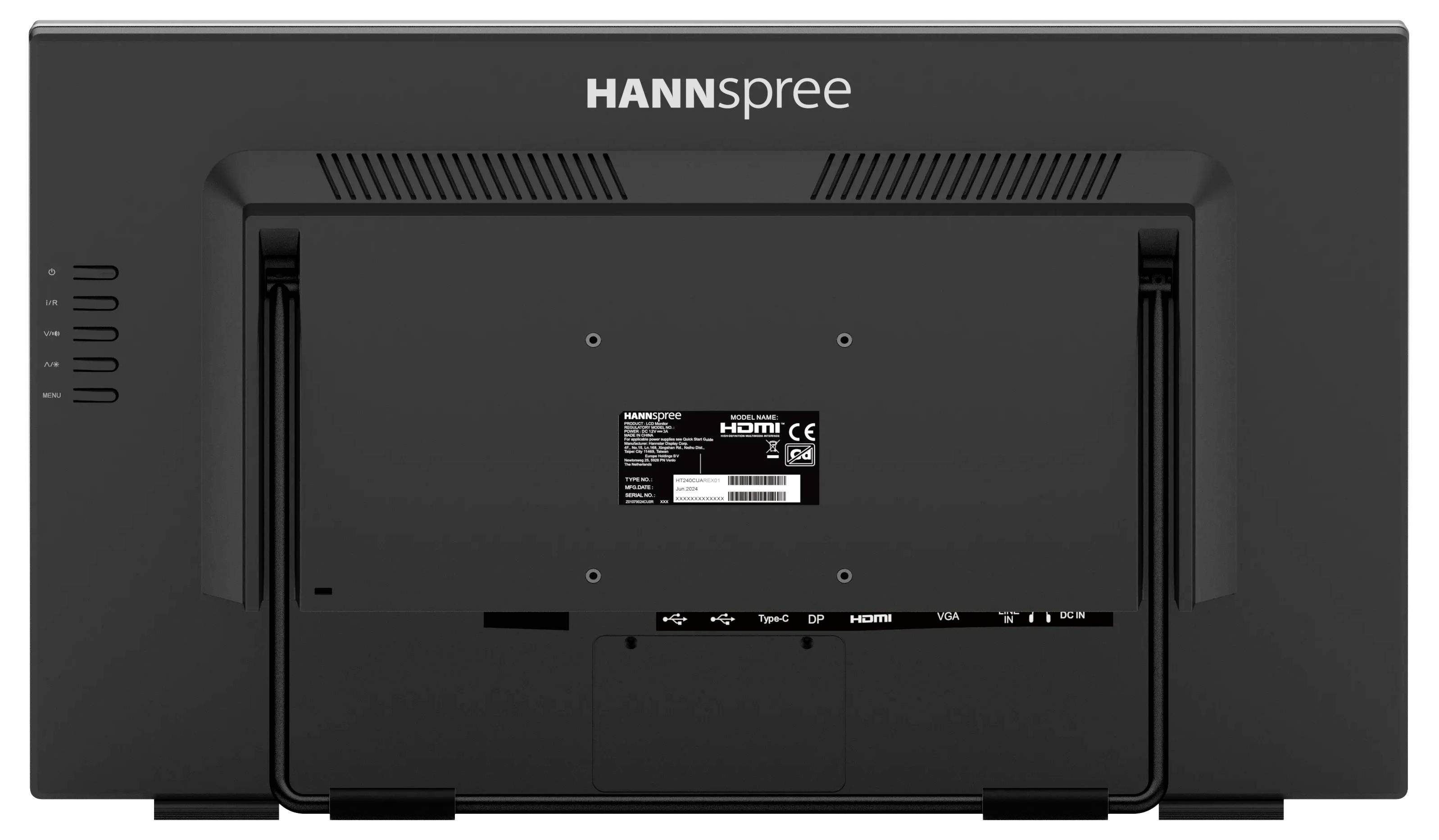 Hannspree HT240CUA LED-Monitor EEK D (A - G) 60.5 cm (23.8 Zoll) 1920 x 1080 Pixel 16:9 6 ms DisplayPort, HDMI®, VGA, USB-A (USB 3.0), USB-B, Kopfh