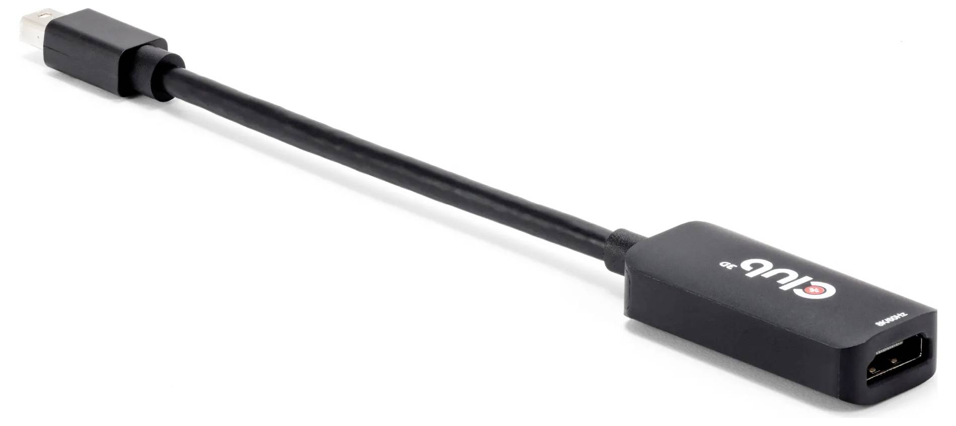 Club3D CAC-1188 Mini-DisplayPort / HDMI Adapterkabel [1x Mini-DisplayPort Stecker - 1x HDMI-Buchse] Schwarz 9cm