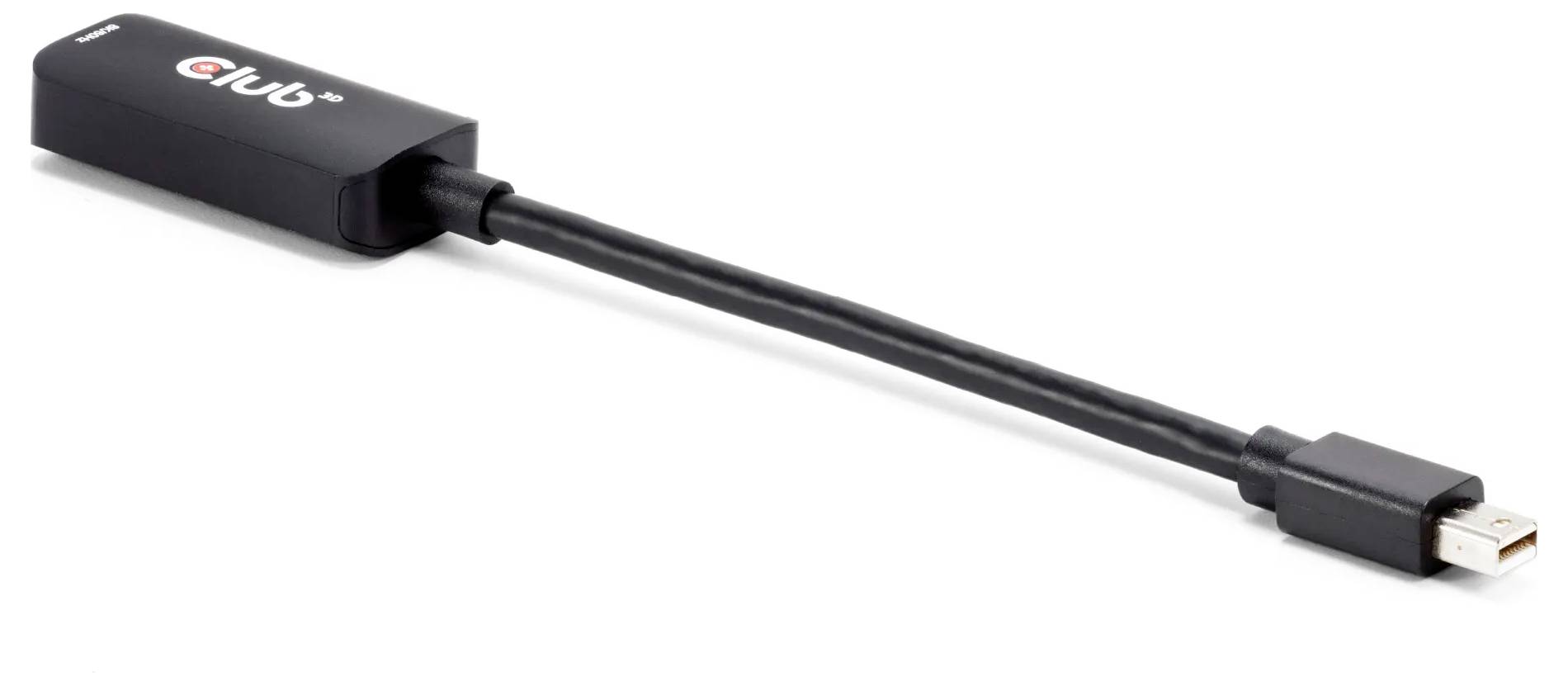 Club3D CAC-1188 Mini-DisplayPort / HDMI Adapterkabel [1x Mini-DisplayPort Stecker - 1x HDMI-Buchse] Schwarz 9cm