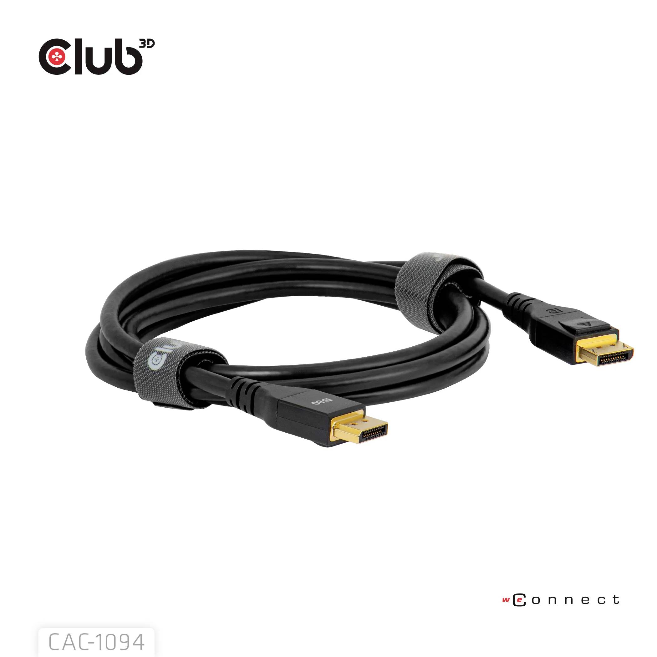 Club3D CAC-1094 DisplayPort Verlängerungskabel [1x DisplayPort Stecker - 1x DisplayPort Stecker] 2m