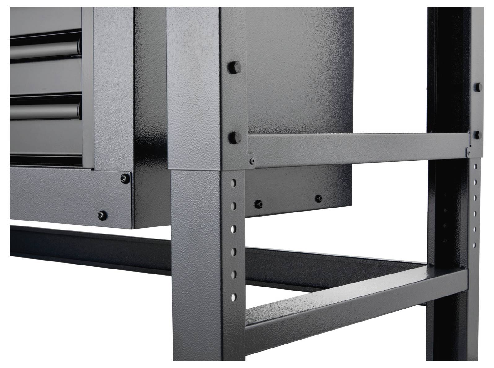 Stahlwille 85010630 Werkstatt Höhenverstellbare Werkbank mit gelochter Rückwand + Schublade (B x T) 2000mm x 725mm