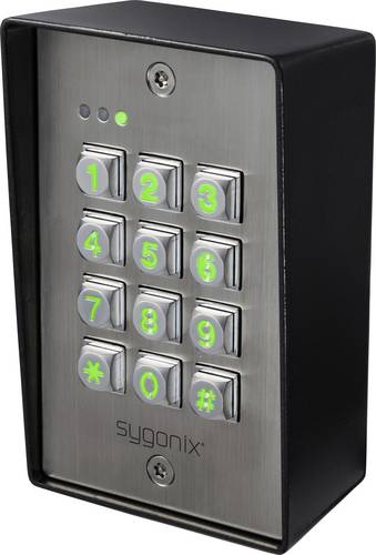 Sygonix SY-6888064 Codeschloss Oberflächenmontage 12 V DC/AC, 24 V DC/AC IP65 mit beleuchteter Tast
