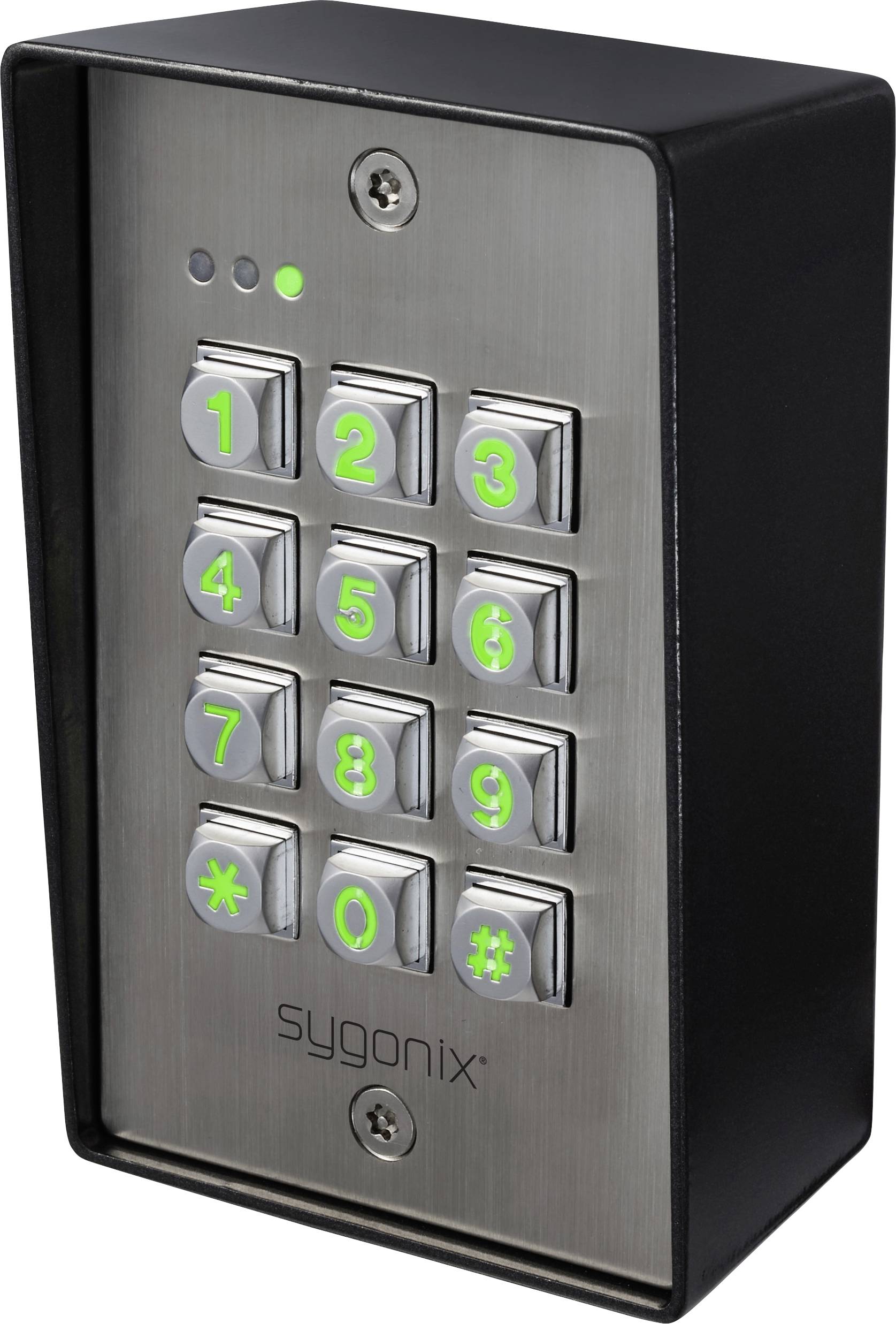 Sygonix SY-6888064 Codeschloss Oberflächenmontage 12 V DC/AC, 24 V DC/AC IP65 mit beleuchteter Tastatur