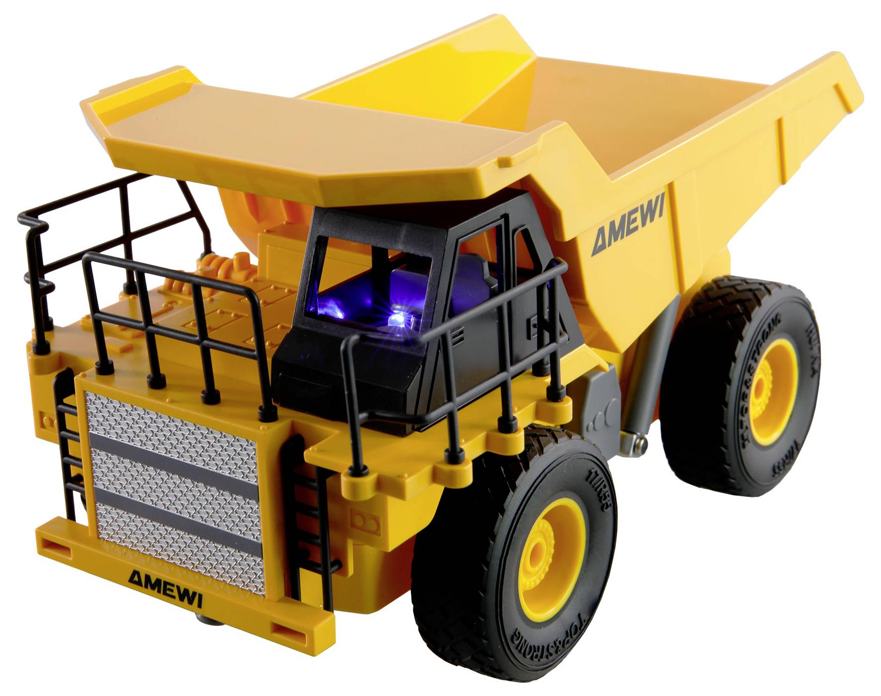 Amewi 22710 2-in-1 Set Kipper & Kettenbagger 1:24 Elektro RC Einsteiger Funktionsmodell RtR mit Lichteffekt