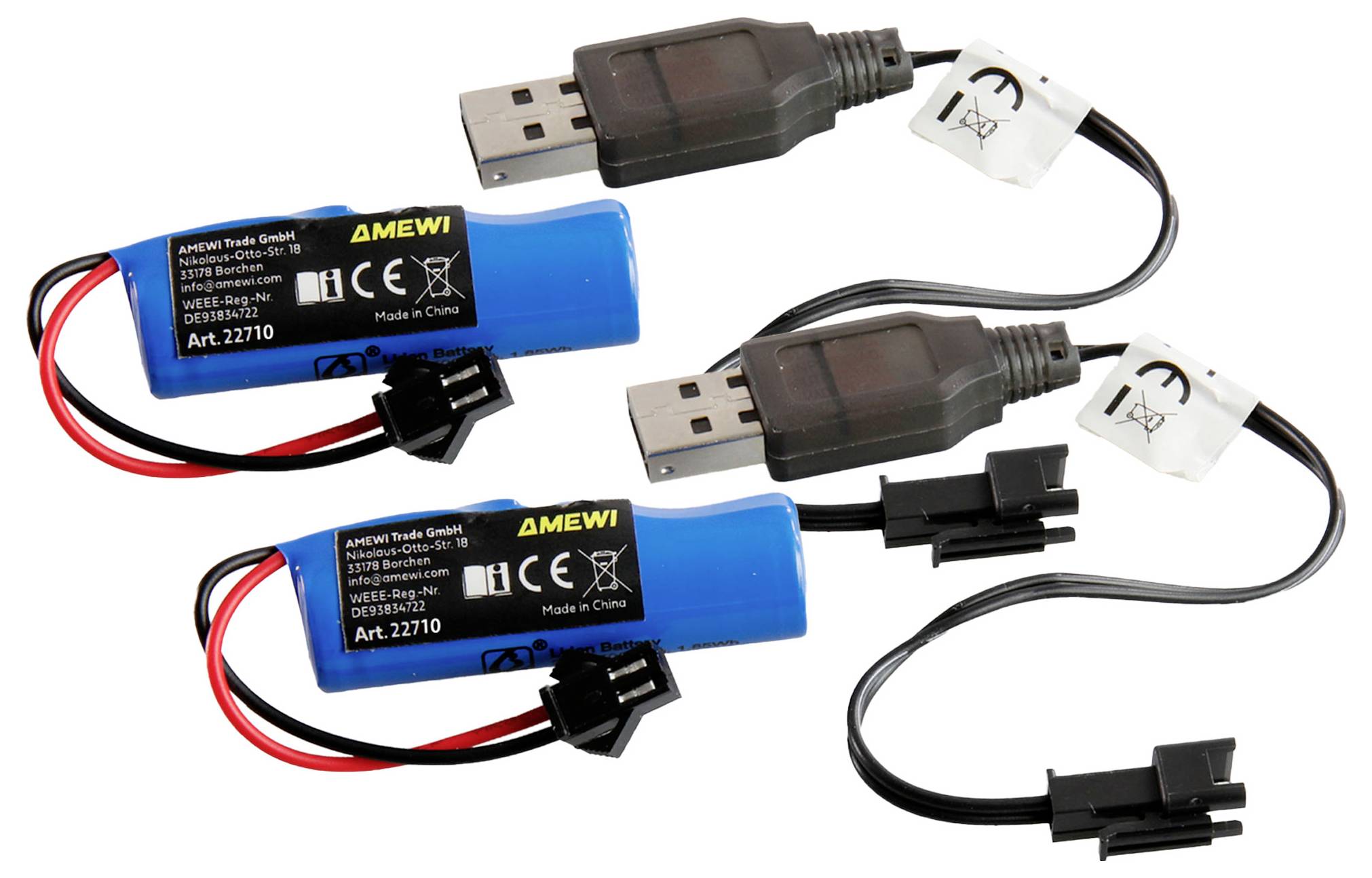 Amewi 22710 2-in-1 Set Kipper & Kettenbagger 1:24 Elektro RC Einsteiger Funktionsmodell RtR mit Lichteffekt