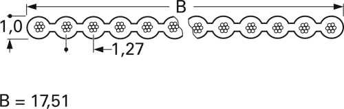Rautronic FB1428127B Flachbandkabel Rastermaß: 1.27mm 14 x 0.09mm² Meterware
