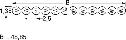 Rautronic FB2026250G Flachbandkabel Rastermaß: 2.5mm 20 x 0.14mm² Grau Meterware