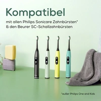 Beurer Bürstenköpfe Premium Whiten 4 St. 10531 Ersatzbürsten Schwarz Beurer Bürstenköpfe Premium Whiten 4 St. 10531 Ersatzbürsten Schwarz