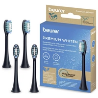 Beurer Bürstenköpfe Premium Whiten 4 St. 10531 Ersatzbürsten Schwarz Beurer Bürstenköpfe Premium Whiten 4 St. 10531 Ersatzbürsten Schwarz