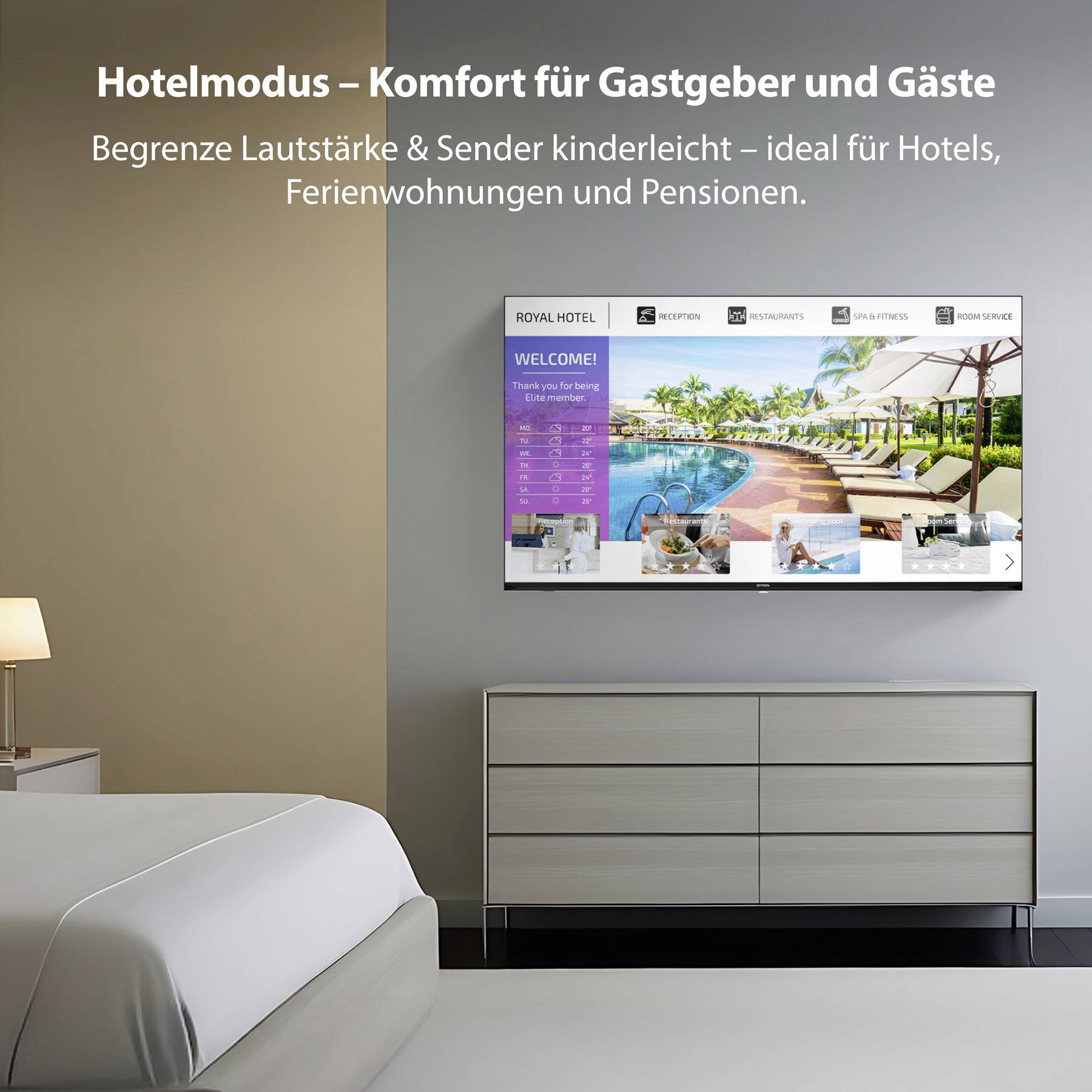 Dyon LED-TV EEK E (A - G) Schwarz