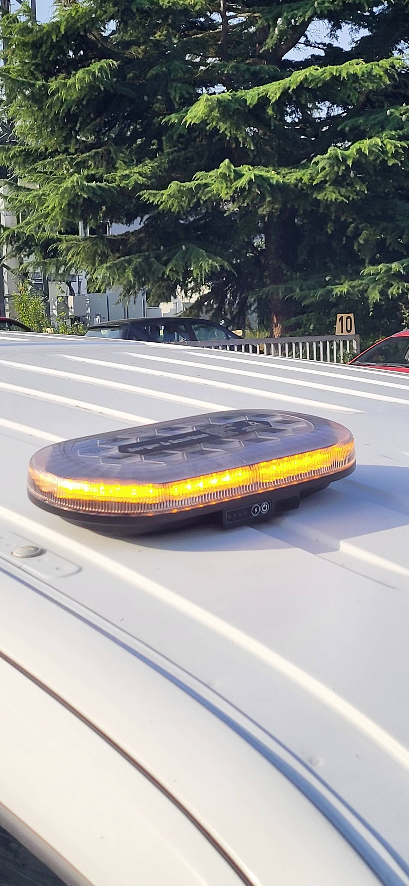 Berger & Schröter Warnbalken Akku LED Mini SM865DR 12 V, 24 V über USB Magnetfuß Orange