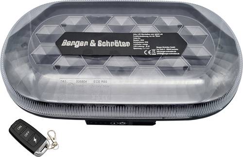 Berger & Schröter SM865DR LED Mini Hazard Light Bar Orange USB Mag...