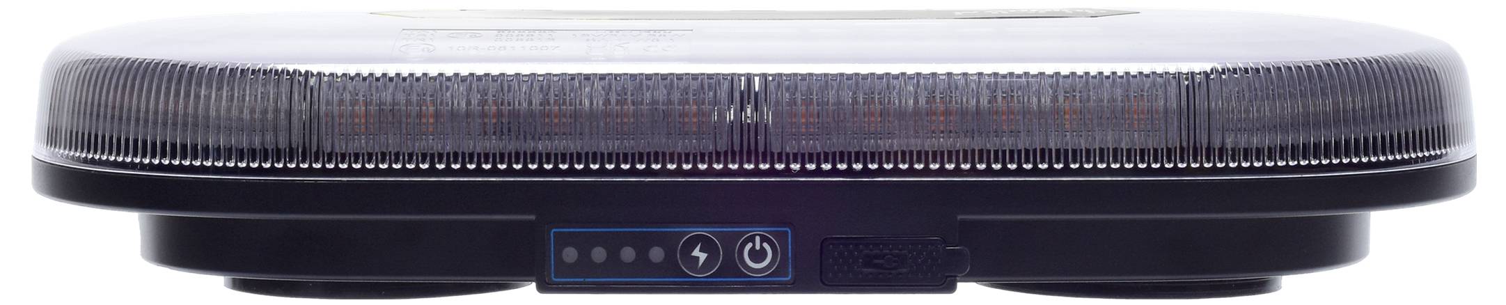 Berger & Schröter Warnbalken Akku LED Mini SM865DR 12 V, 24 V über USB Magnetfuß Orange