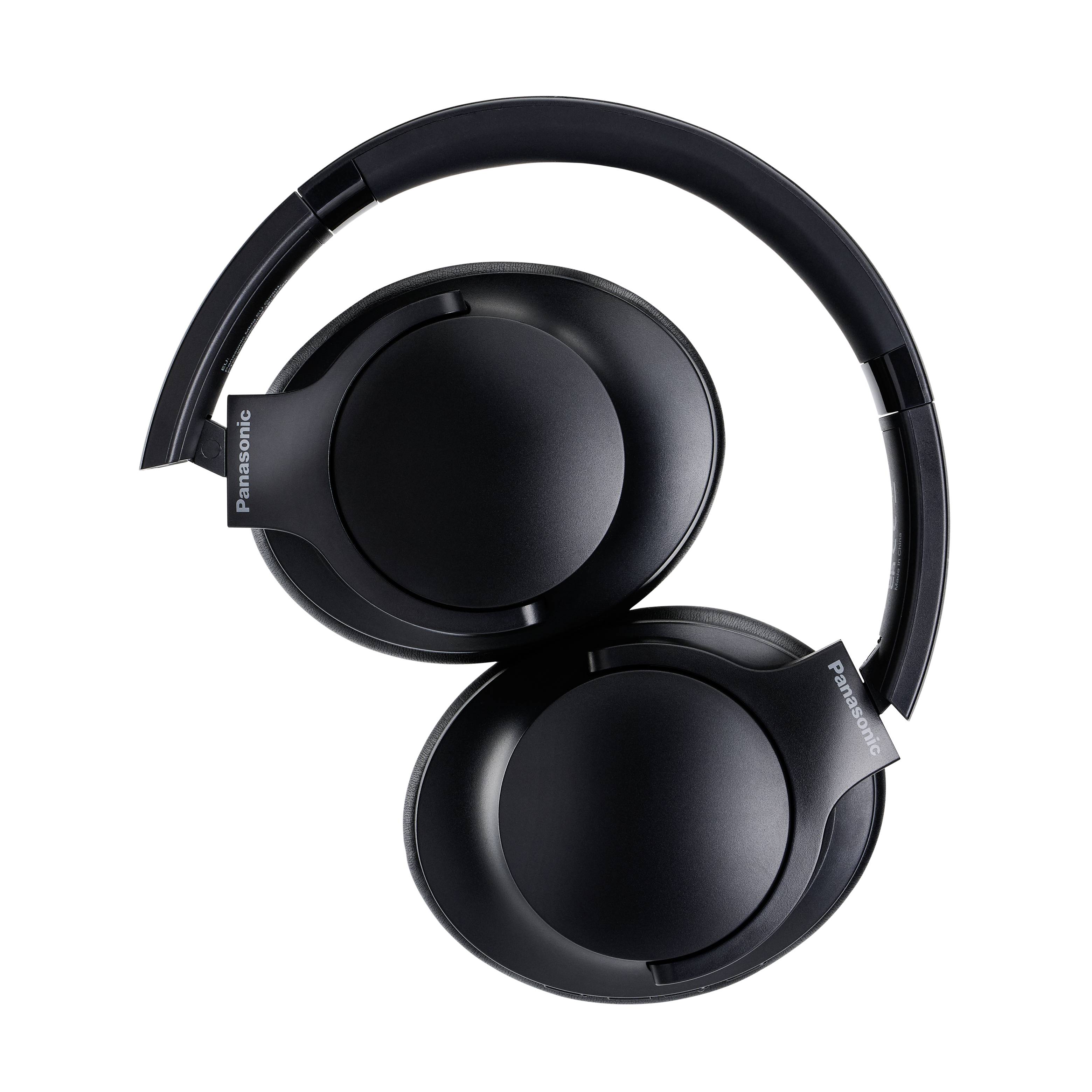 Schwarze Kopfhörer mit Over-Ear-Design und verstellbarem Kopfbügel, gegen einen weißen Hintergrund präsentiert. Geeignet für Audioerlebnis.