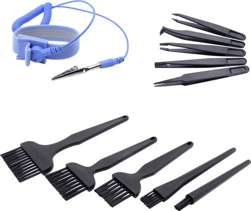 Quadrios ESD-Handgelenkband Blau Druckknopf 10 mm