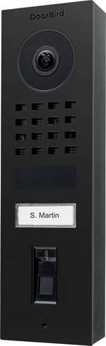 DoorBird D1101FV FP50 AP Türsprechanlage Bluetooth®, WLAN, LAN Außeneinheit Graphitschwarz (seiden