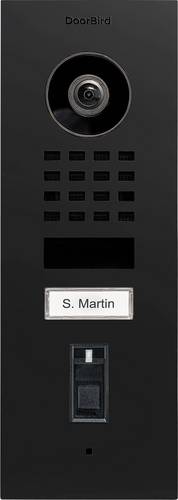 DoorBird D1101FV FP50 UP Türsprechanlage Bluetooth®, WLAN, LAN Außeneinheit Graphitschwarz (seiden