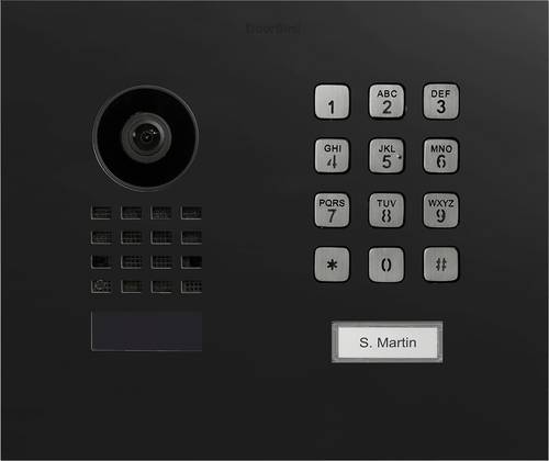 DoorBird D1101KH Modern UP Türsprechanlage Bluetooth®, WLAN, LAN Außeneinheit Graphitschwarz