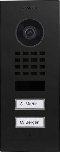 DoorBird D1102V UP Türsprechanlage Bluetooth®, WLAN, LAN Außeneinheit Graphitschwarz (seidenmatt)
