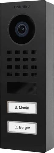 DoorBird D1102V AP Türsprechanlage Bluetooth®, WLAN, LAN Außeneinheit Graphitschwarz (seidenmatt)