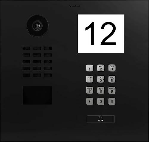 DoorBird D2101IKH Türsprechanlage LAN Außeneinheit Graphitschwarz (seidenmatt)