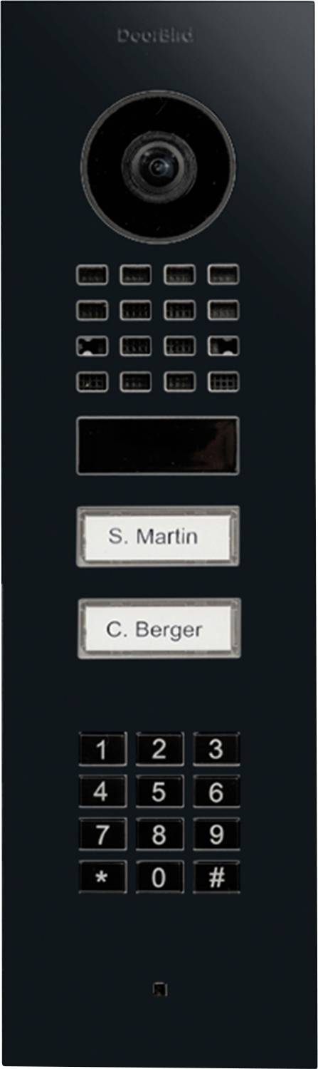DoorBird D1102KV UP Türsprechanlage Bluetooth®, WLAN, LAN Außeneinheit Graphitschwarz (seidenmatt)