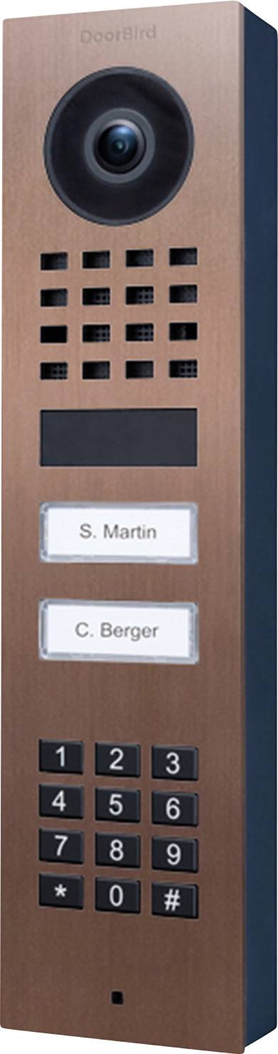 DoorBird D1102KV AP Türsprechanlage Bluetooth®, WLAN, LAN Außeneinheit Bronze-Optik