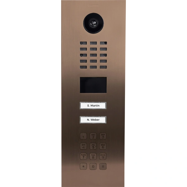 DoorBird D2102KV Türsprechanlage LAN Außeneinheit Bronze-Optik DoorBird D2102KV Türsprechanlage LAN Außeneinheit Bronze-Optik